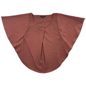 Rusty Brown Drape Sleeve Blouse